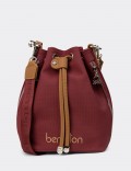 Benetton Women's Burgundy Shoulder Bag