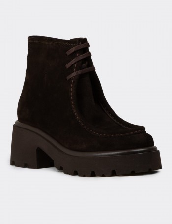 Men's Brown Suede Leather Boot