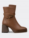 Women's Tan Leather Boots
