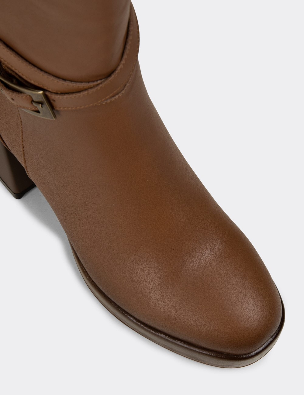 Women's Tan Leather Boots - A3444ZTBAC01