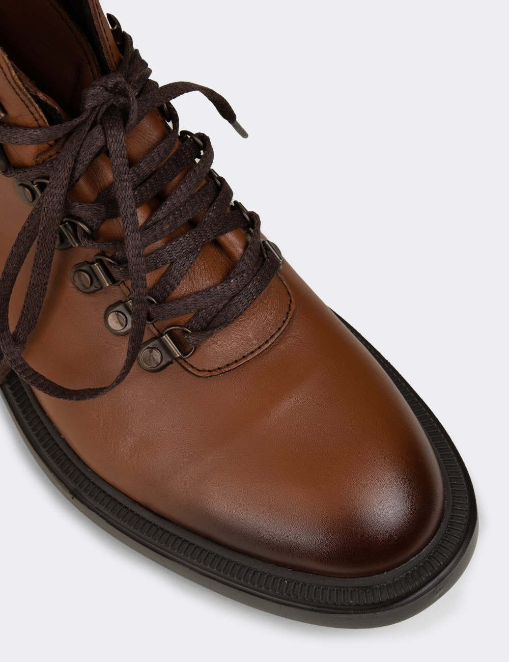 Men's Tan Leather Boots - 01923MTBAE01