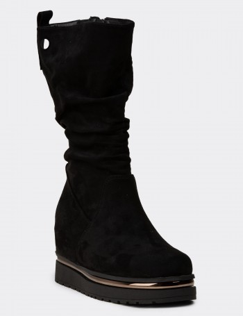 Women's Knee-High Black Boots - 25102ZSYHC01