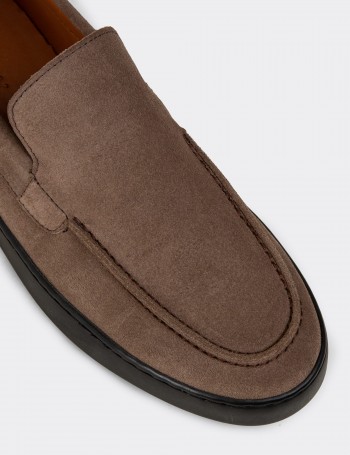 Men's Sandstone Suede Leather Loafers