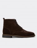 Women's Brown Suede Leather Boots