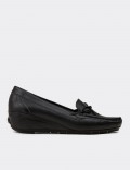Women's Black Leather Shoes