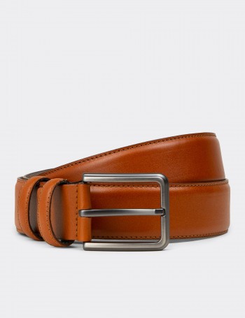 Leather Tan Men's Belt