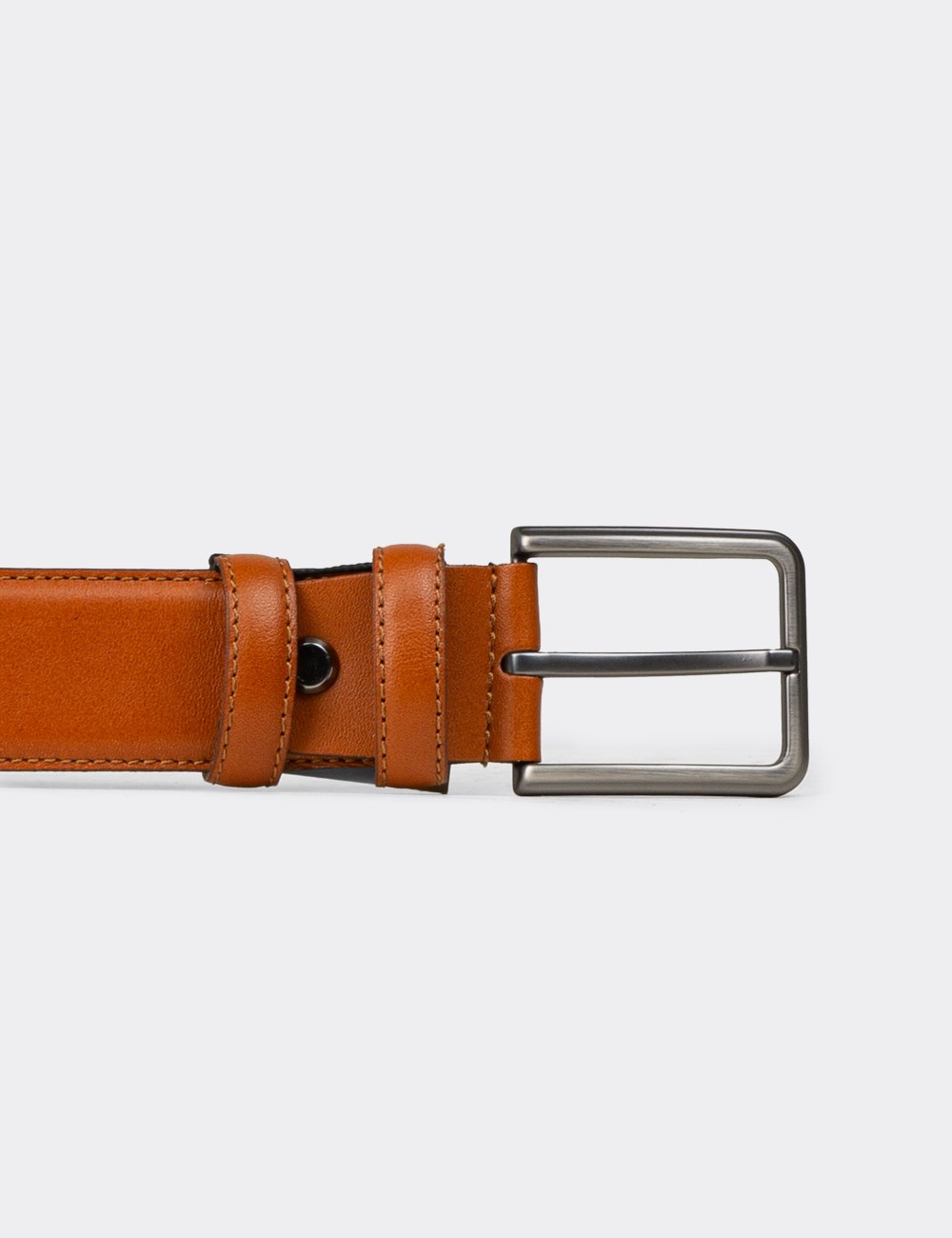 Leather Tan Men's Belt - TB004MTBAW01