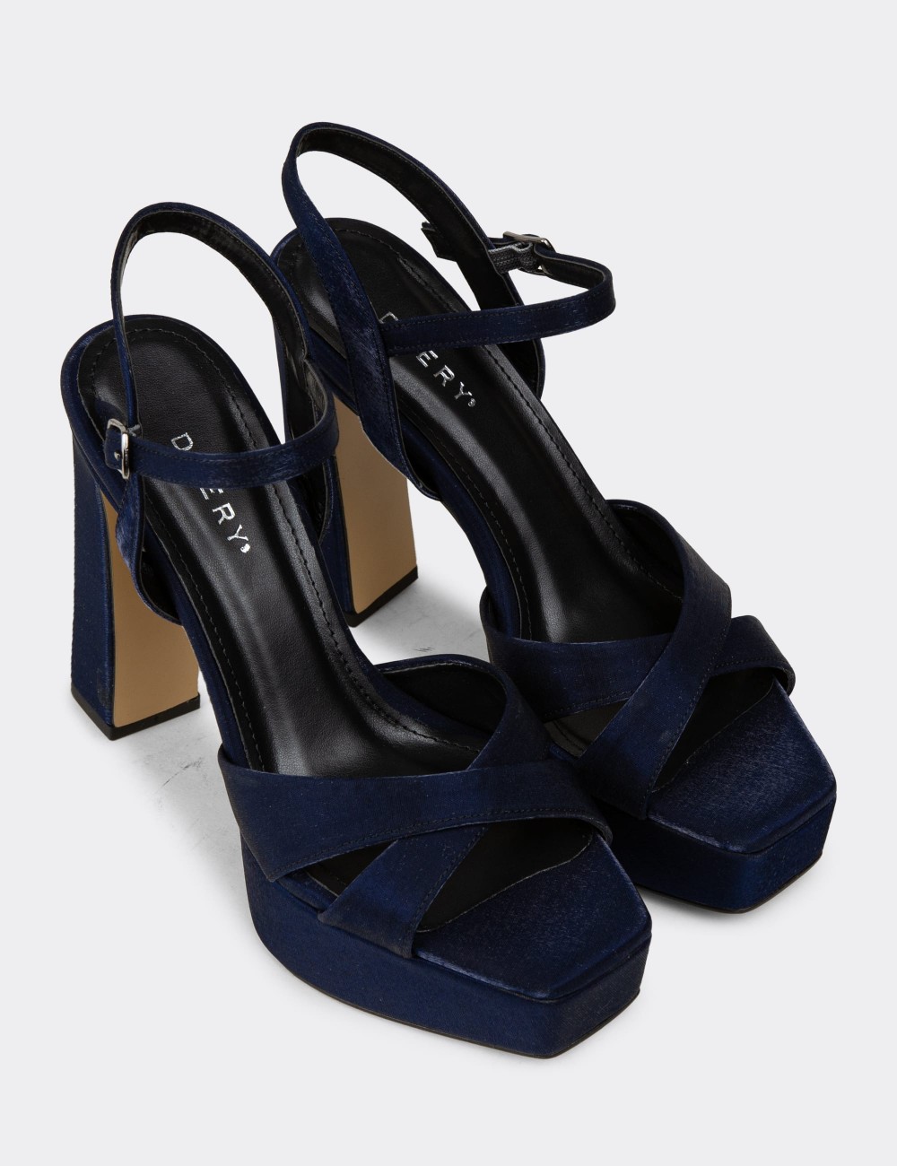 Women's Navy Heeled Pumps - SM210ZLCVM01