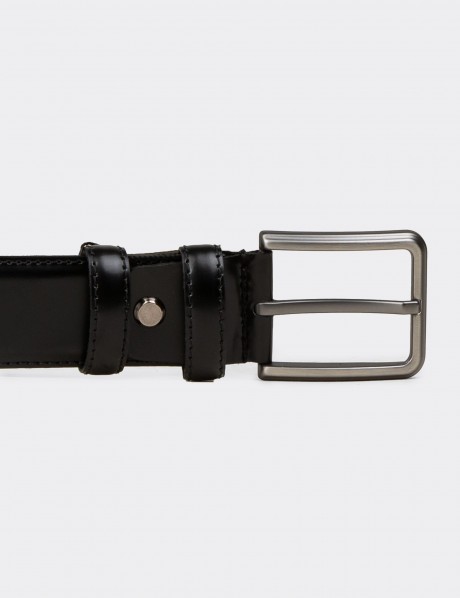 Leather Black Men's Belt