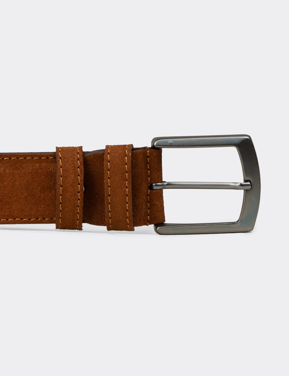 Suede Leather Tan Men's Belt - TB005MTBAW01