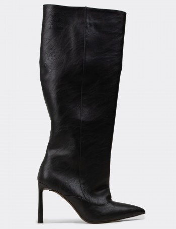 Women's Black Knee-High Boots