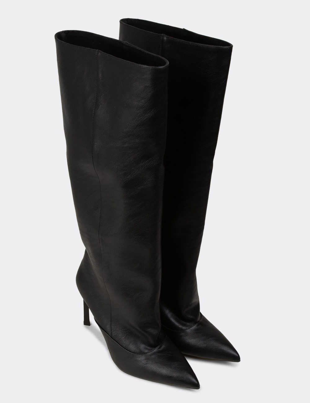 Women's Black Knee-High Boots - K5531ZSYHM01