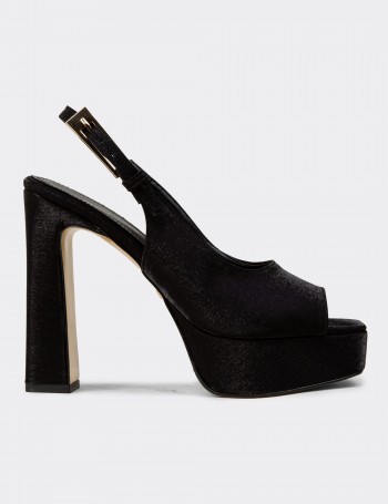 Women's Black Platform Pumps