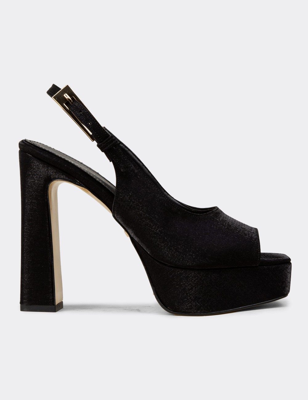 Women's Black Platform Pumps - SM229ZSYHM01