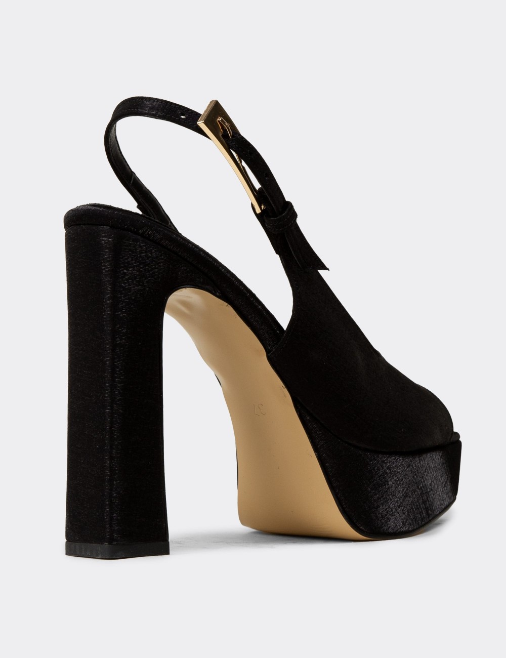 Women's Black Platform Pumps - SM229ZSYHM01