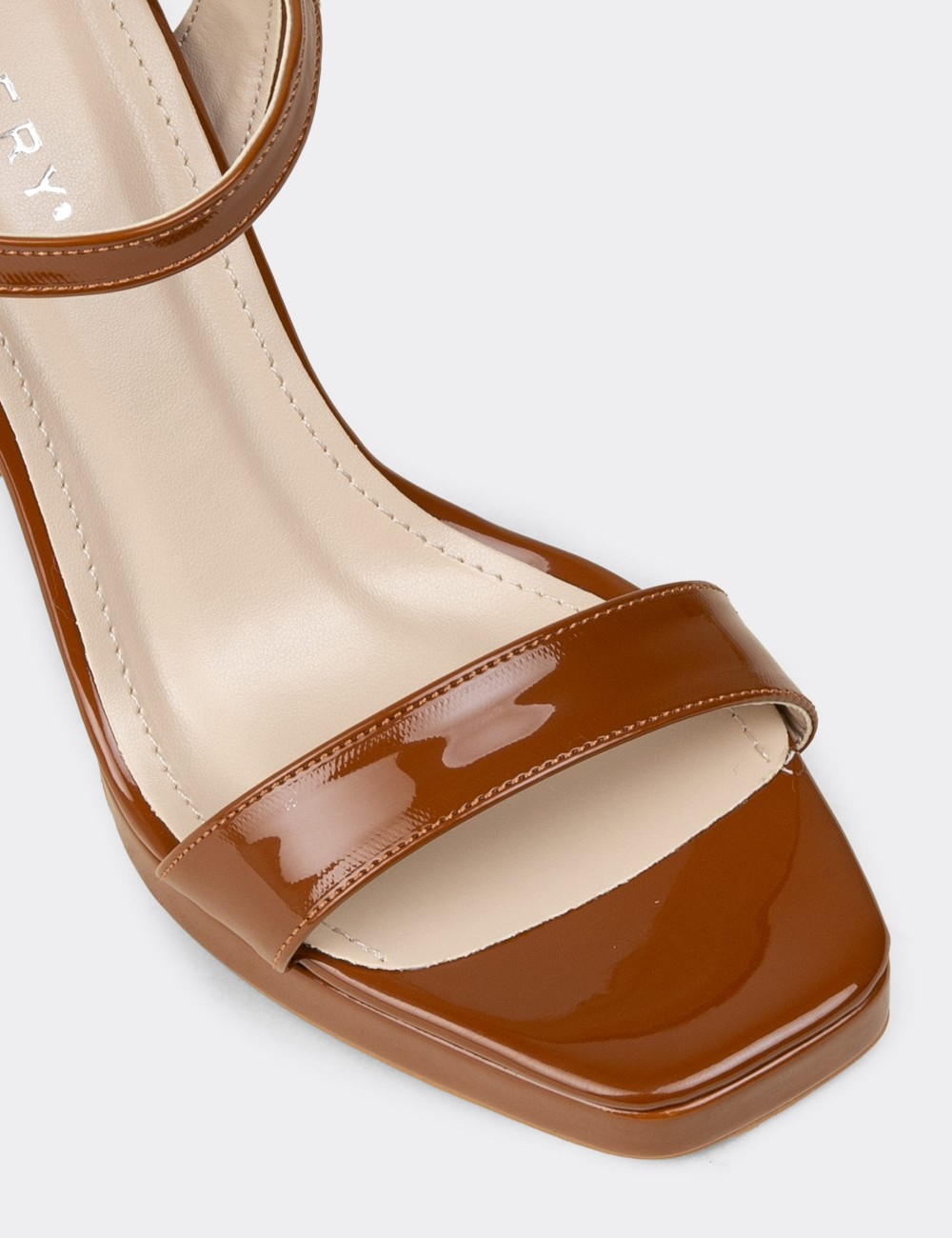 Women's Tan Patent Heels - SM198ZTBAM01
