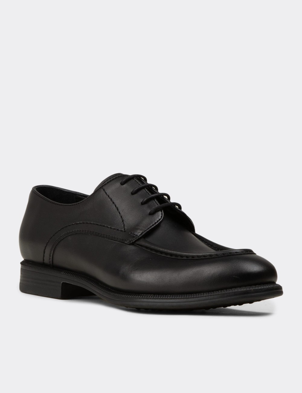 Men's Classic Black Leather Shoes - 02023MSYHC02