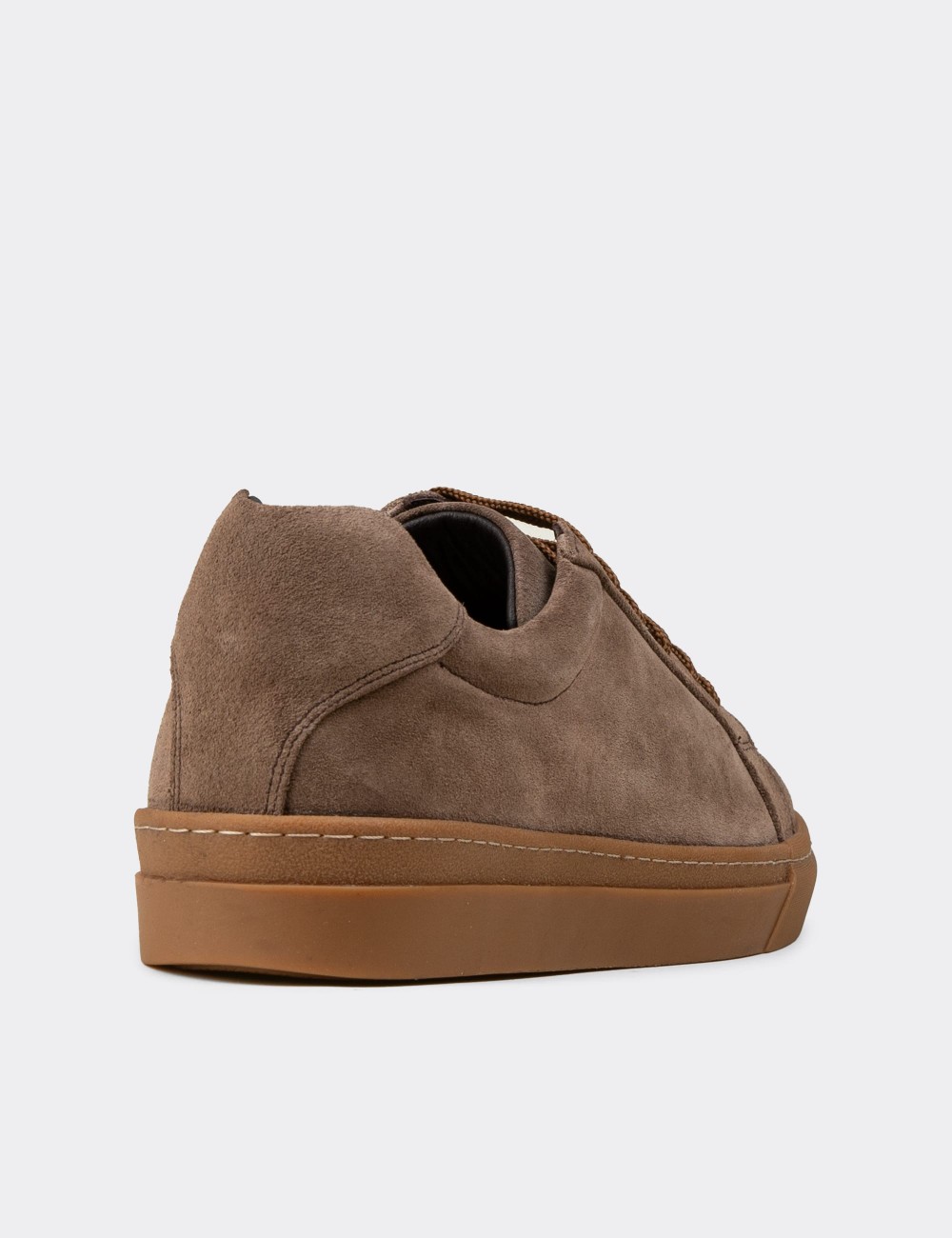 Men's Sandstone Suede Leather Sneakers - 02018MVZNC01