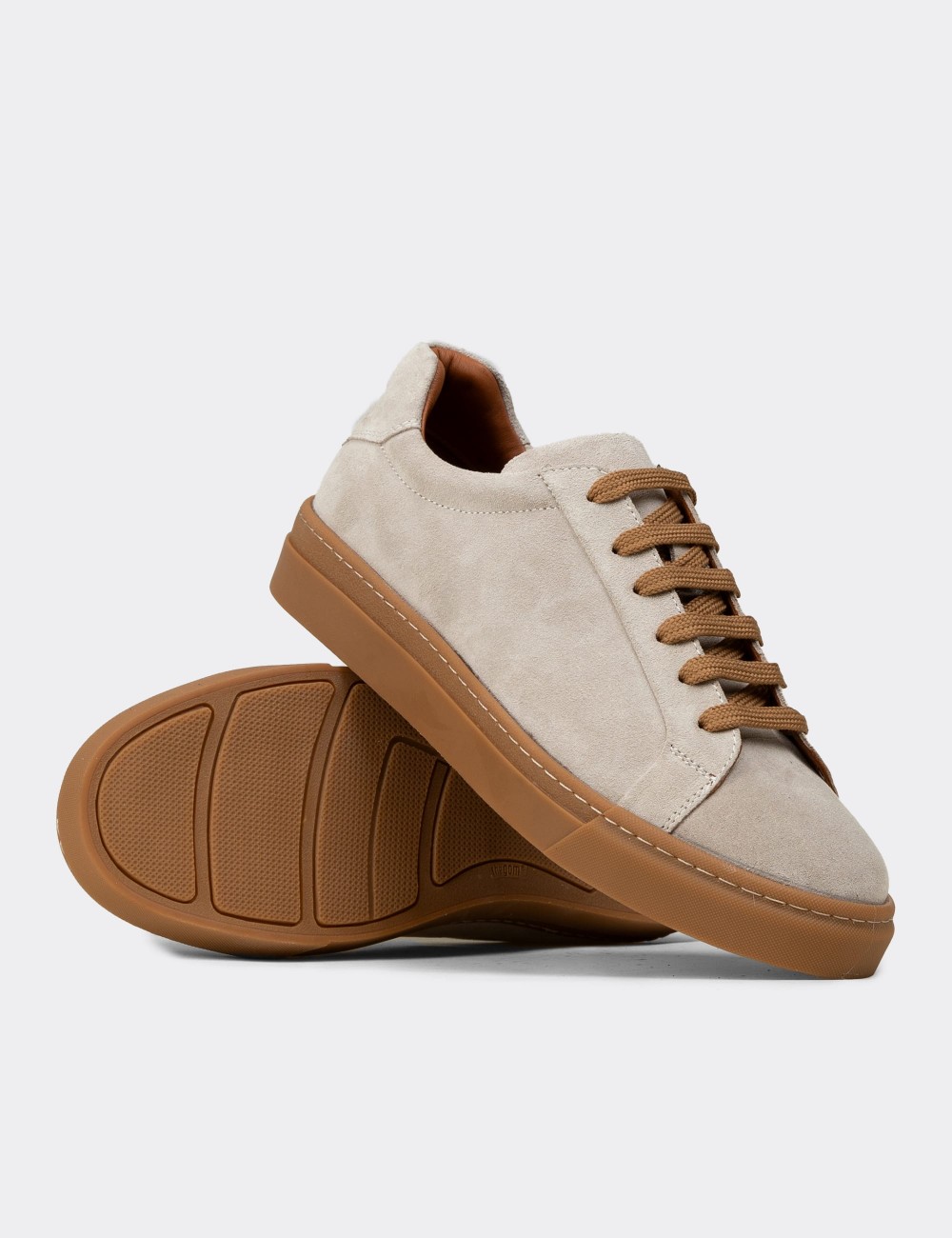 Men’s Gray Suede Sneakers - 02018MGRIC01