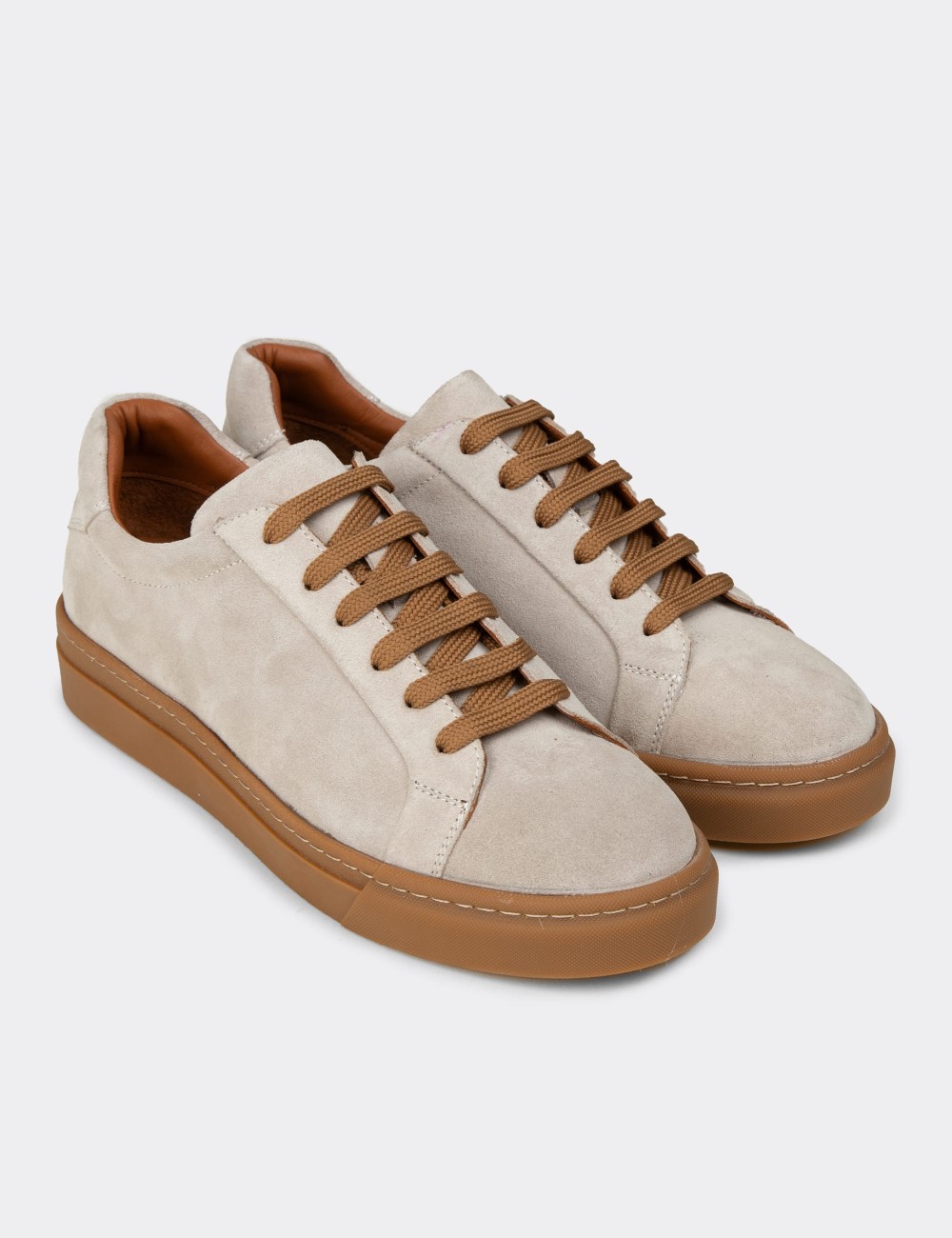 Men’s Gray Suede Sneakers - 02018MGRIC01