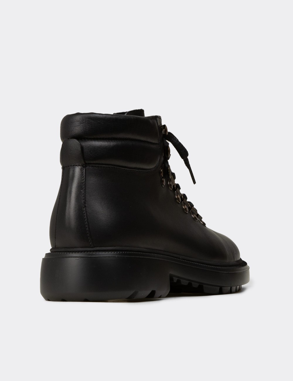 Women's Black Leather Boots - 01923MSYHE01