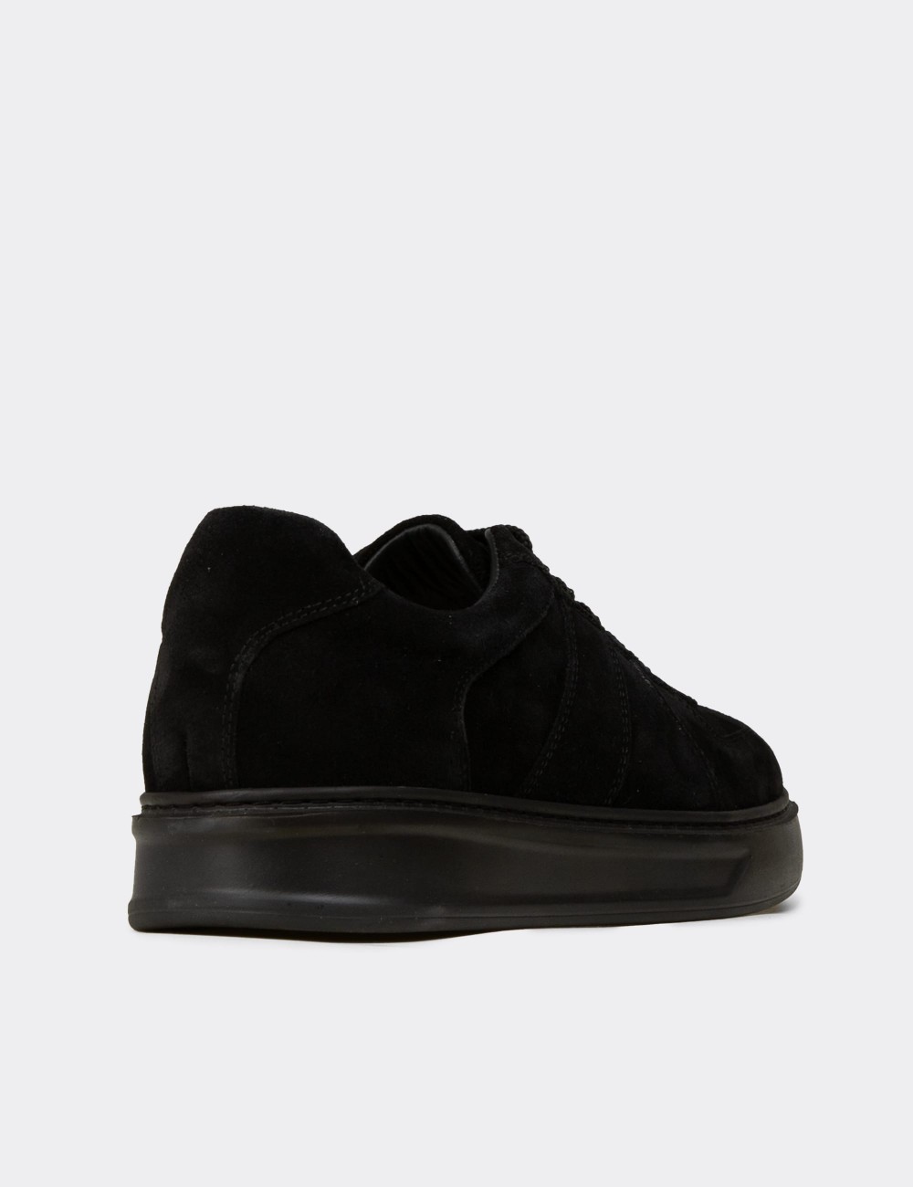 Men's Black Suede Sneakers - 02017MSYHP01