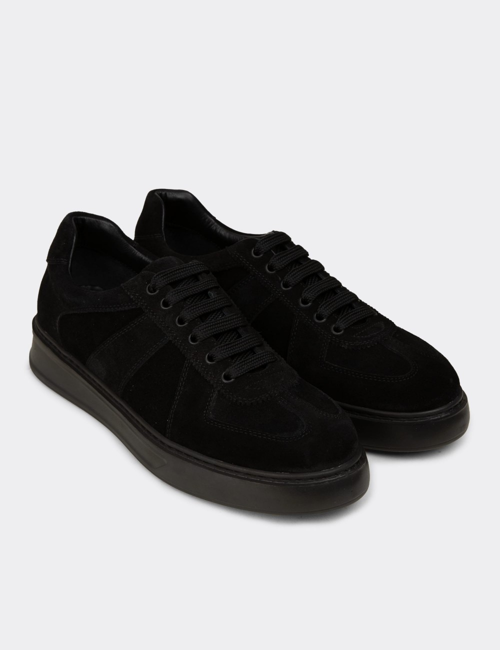 Men's Black Suede Sneakers - 02017MSYHP01