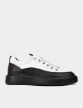 Men's White Leather Sneakers