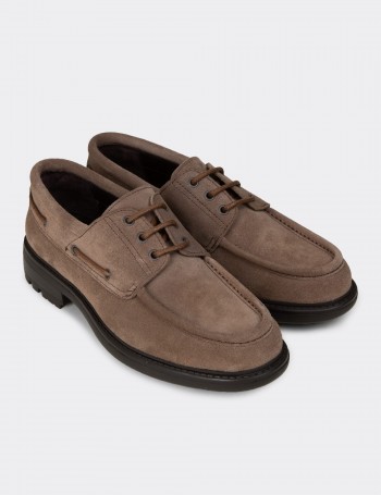 Men's Sandstone Suede Leather Nautical Footwear
