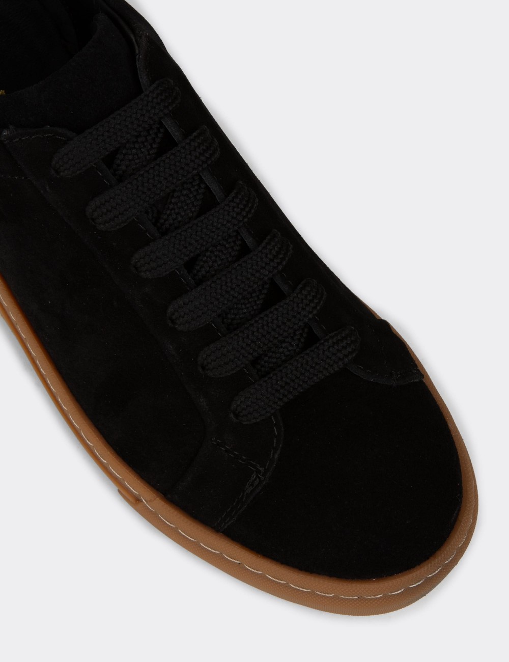 Men's Black Suede Sneakers - 02018MSYHC03