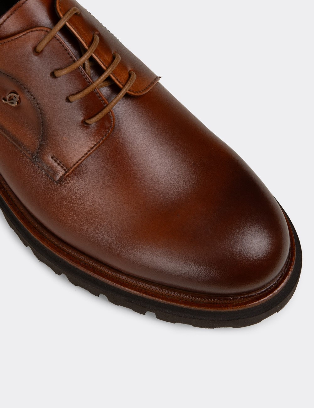 Men's Tan Leather Lace-Up Footwear - F6527MTBAP01