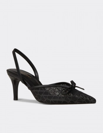 Women's Black Sheer Pumps