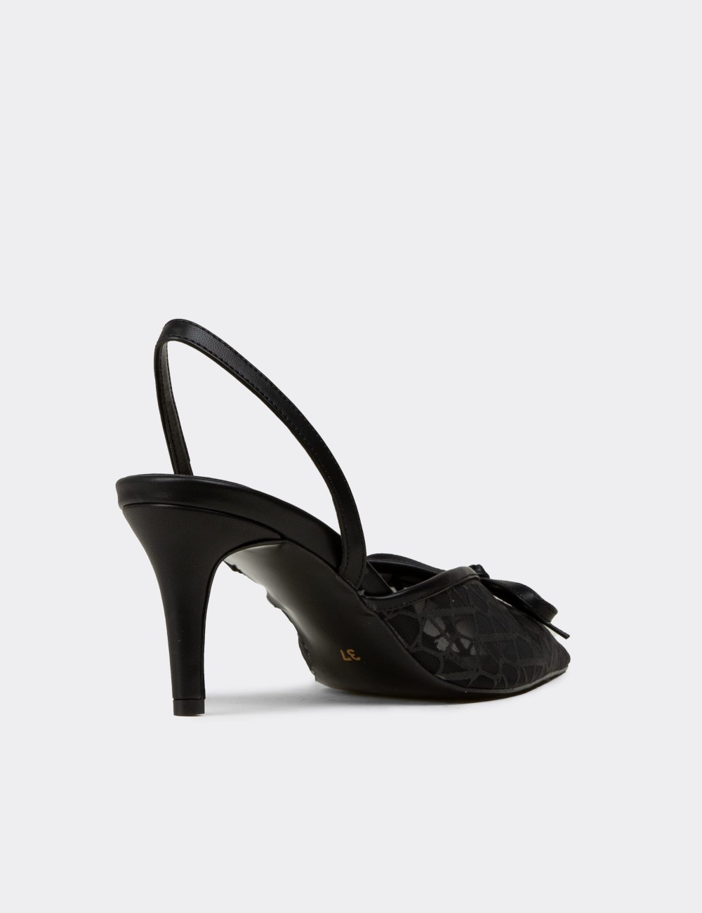 Women's Black Sheer Pumps - V1766ZSYHM01