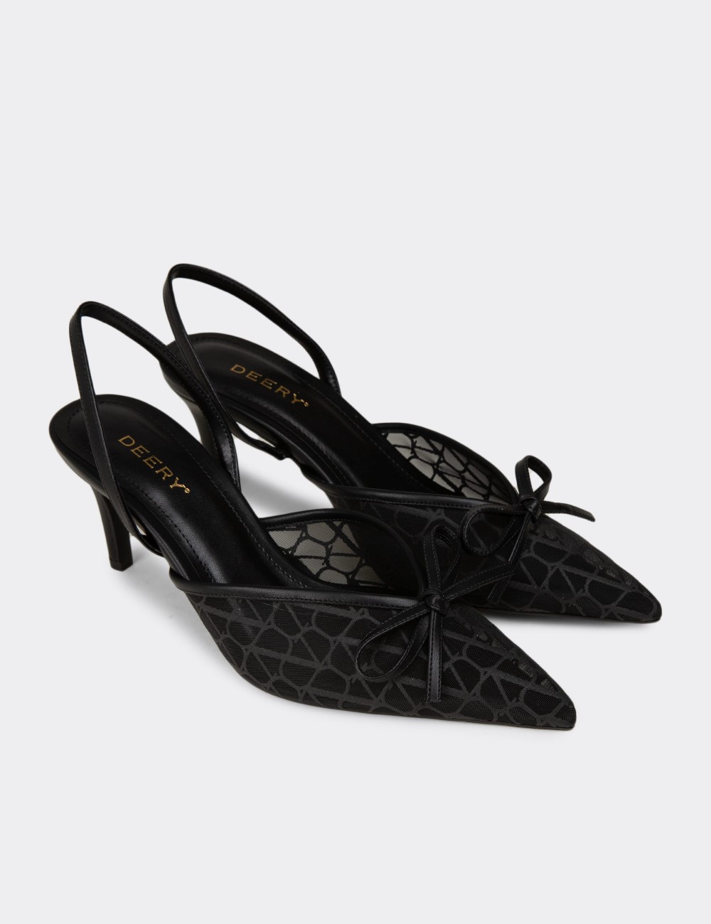 Women's Black Sheer Pumps - V1766ZSYHM01