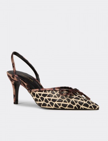 Women's Beige Transparent Heels