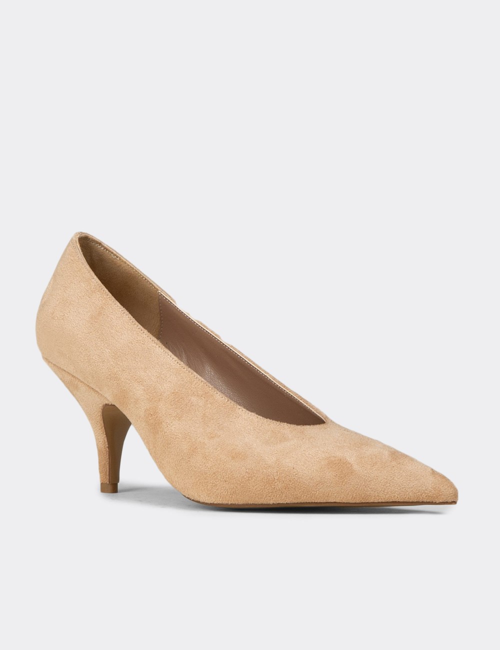 Women's Beige High Heels - V4034ZBEJM01