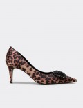 Women's Brown Leopard Print Heels