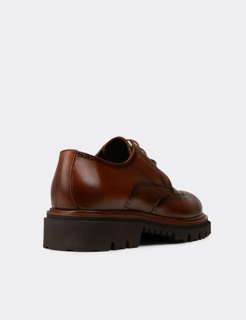 Men's Tan Leather Lace-up Footwear - F6532MTBAP01