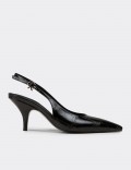 Women's Black Slingback Stiletto