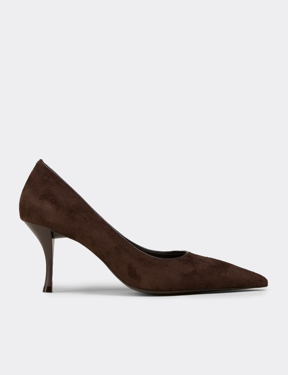Women's Brown Suede Pointed Toe Stiletto - V4045ZKHVM01