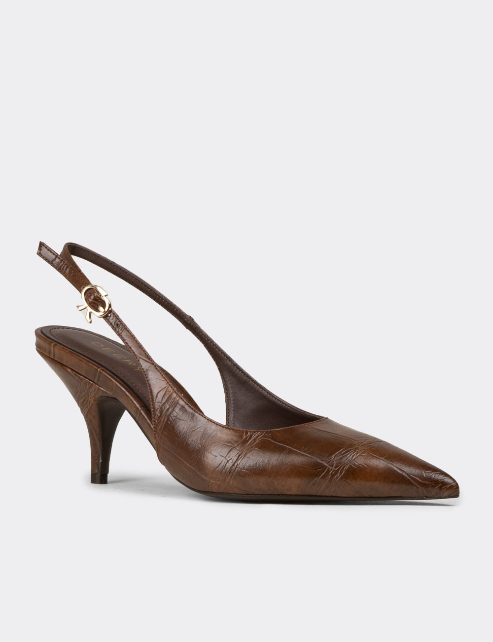 Women's Brown Slingback Stiletto - V4035ZKHVM01