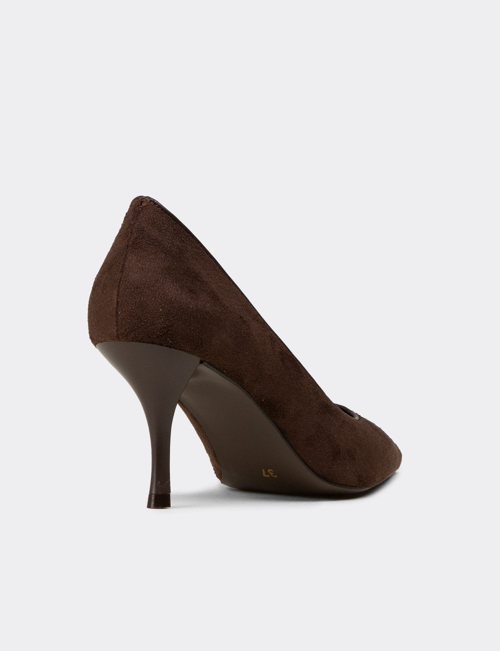 Women's Brown Suede Pointed Toe Stiletto - V4045ZKHVM01