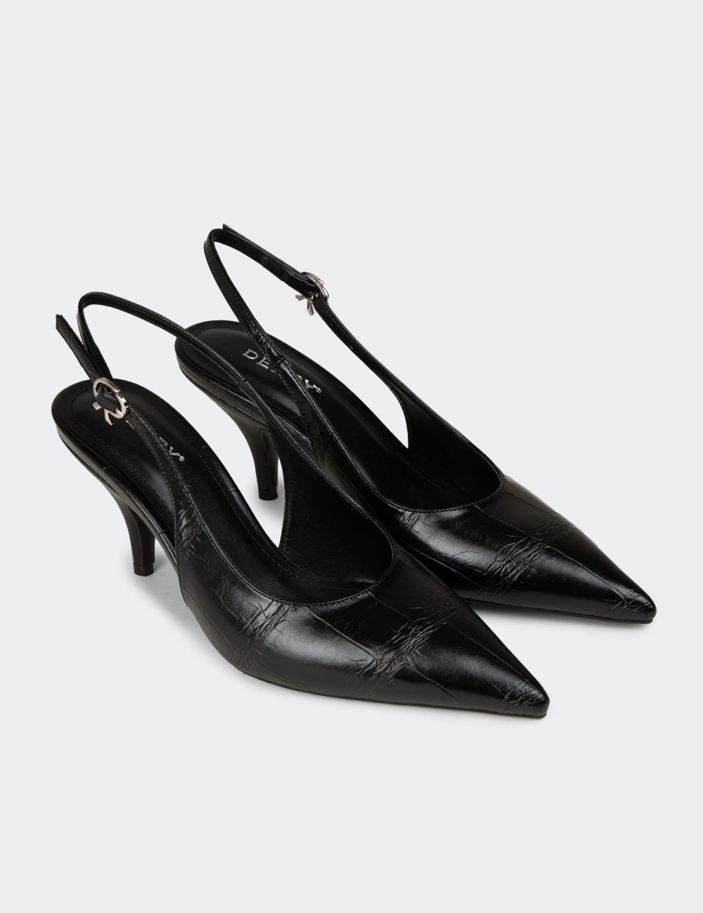 Women's Black Slingback Stiletto - V4035ZSYHM01