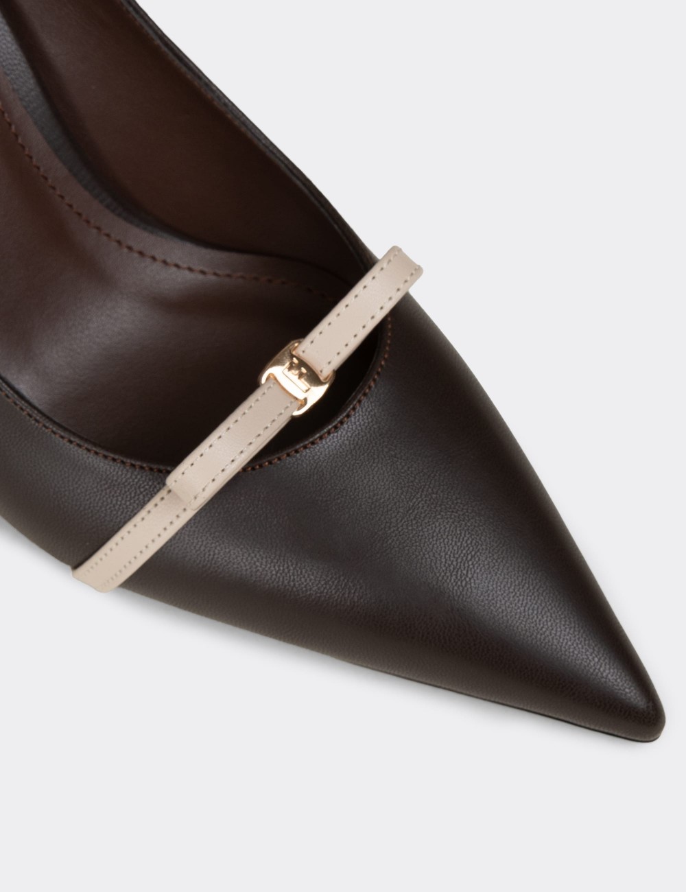 Women's Brown Stiletto Heels - V4025ZKHVM01