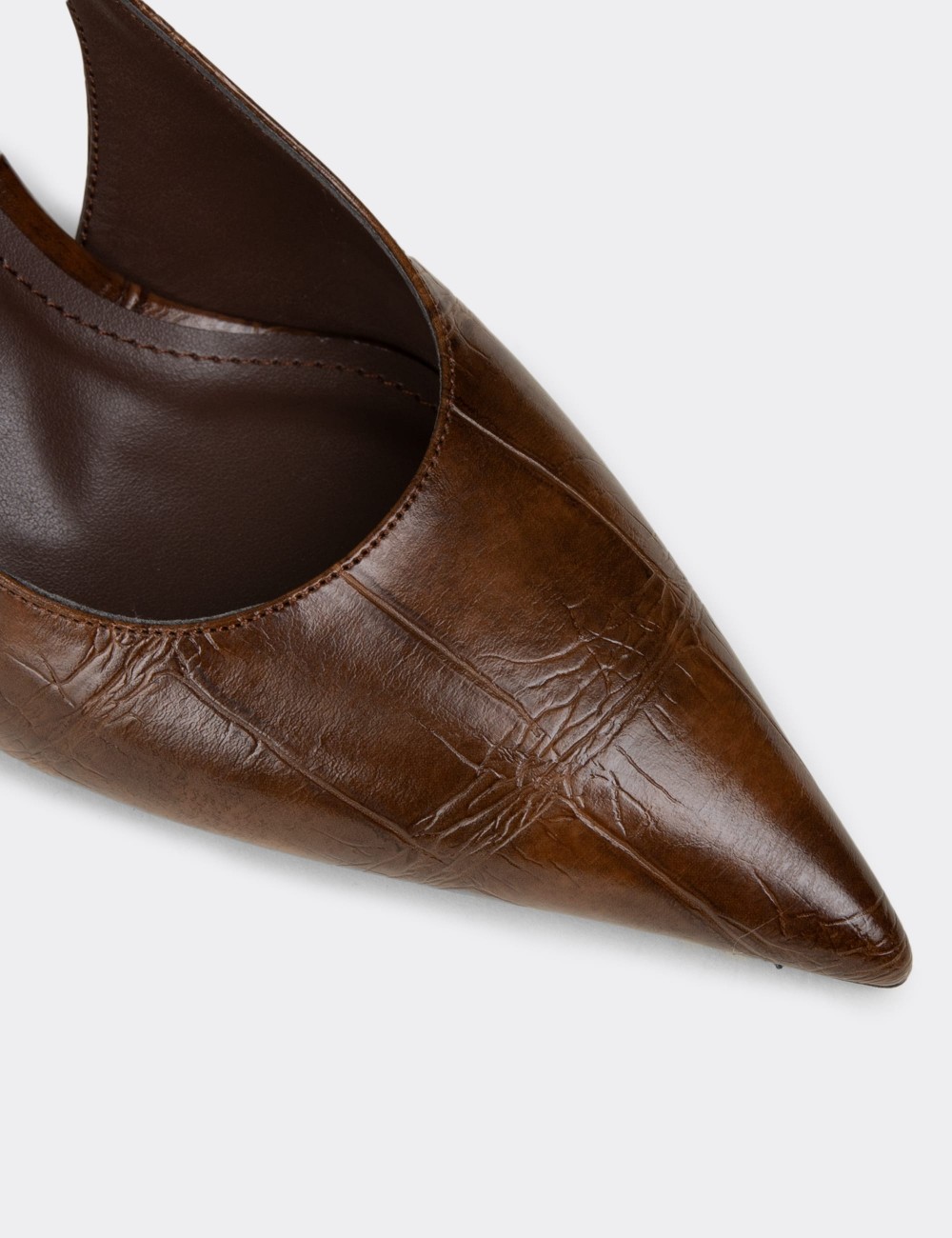 Women's Brown Slingback Stiletto - V4035ZKHVM01