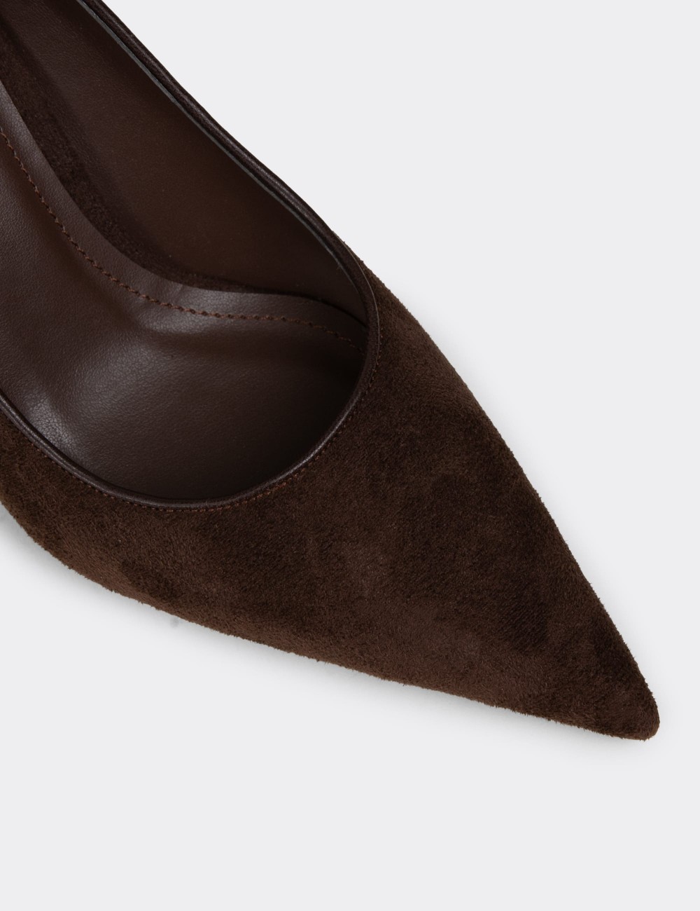Women's Brown Suede Pointed Toe Stiletto - V4045ZKHVM01