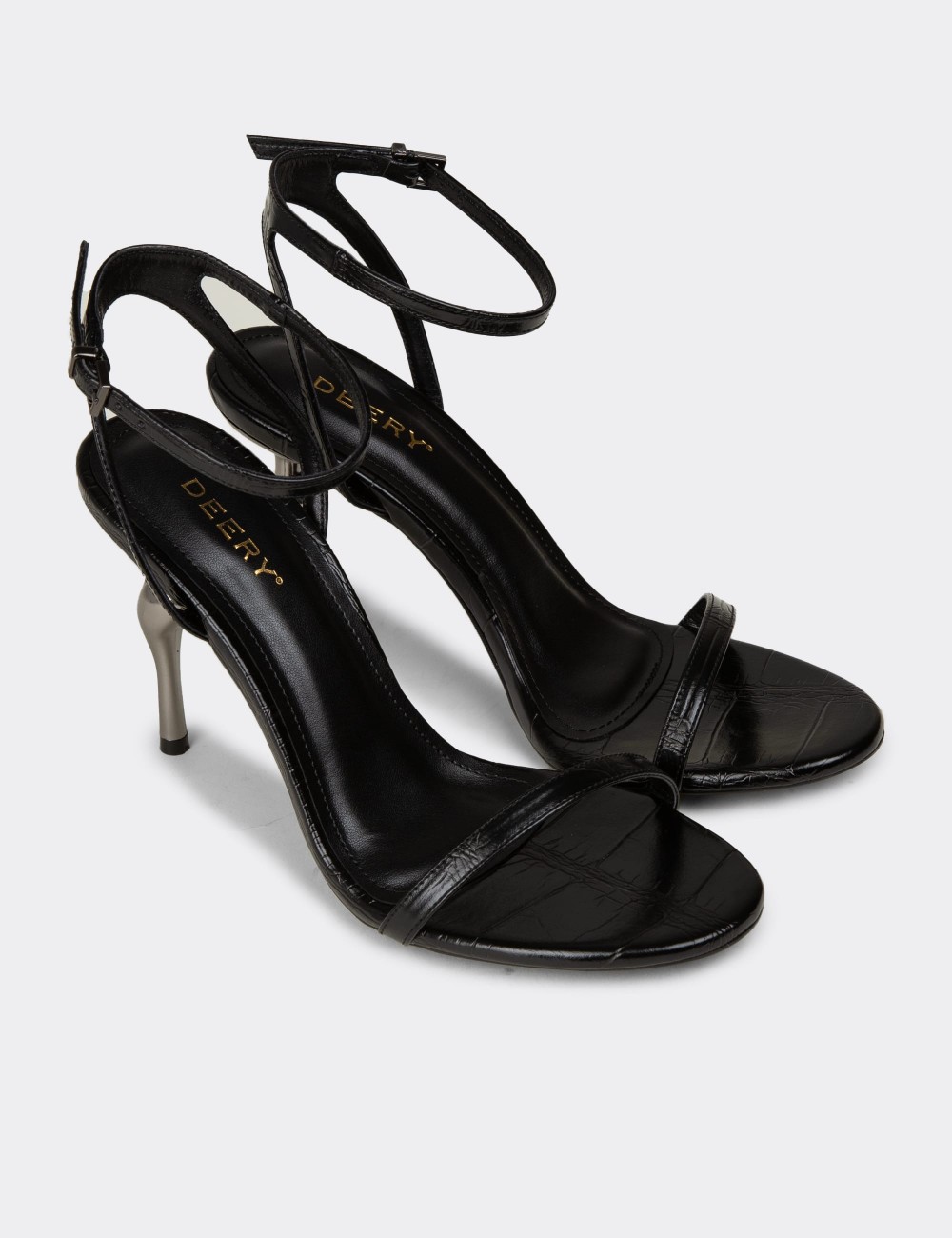 Women’s Black Crocodile Pattern Evening Shoes - V0301ZSYHM01