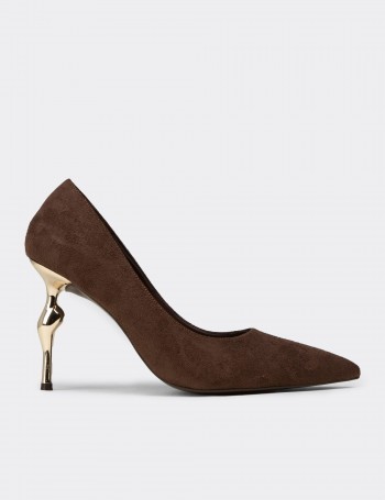 Women's Brown Suede Stiletto