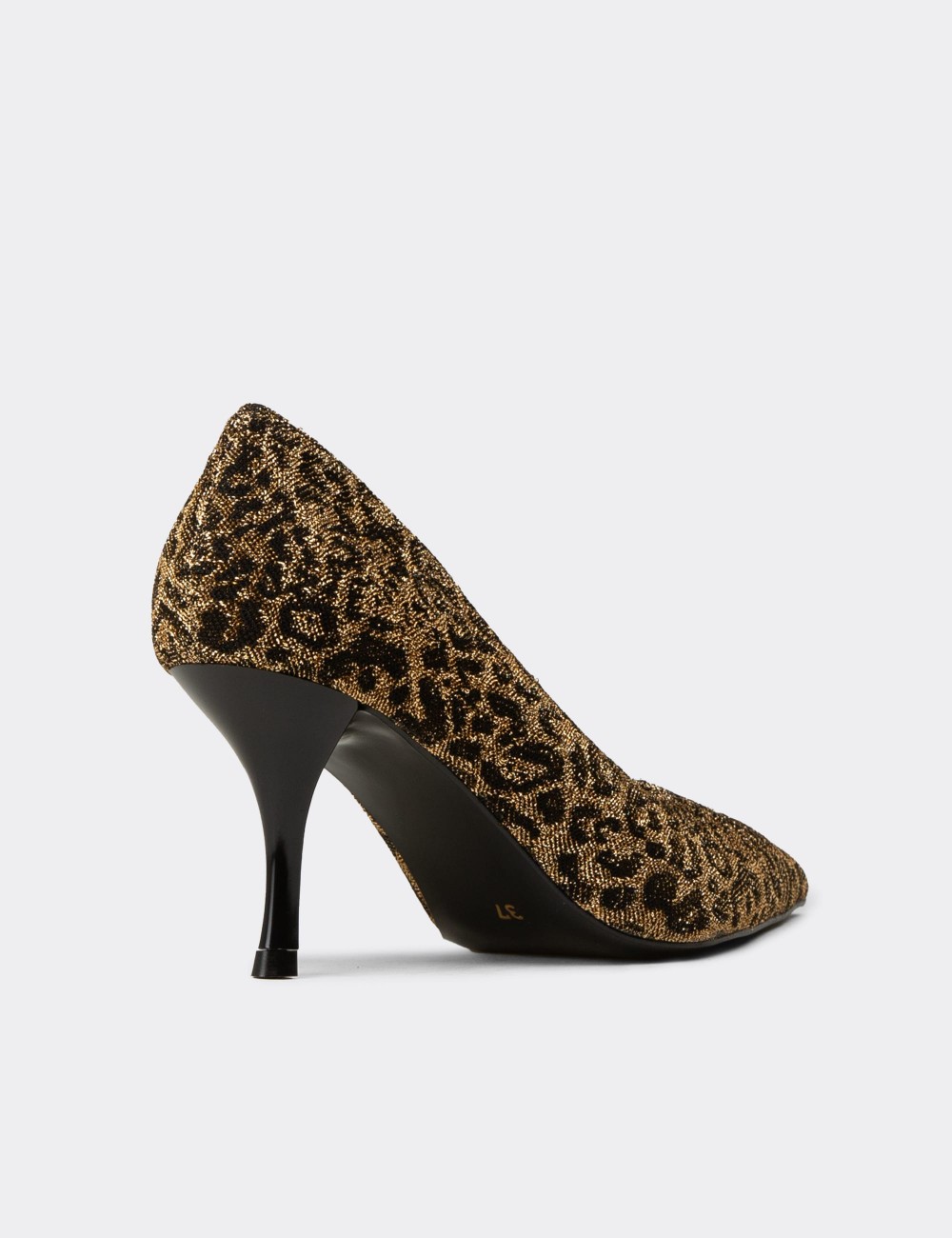 Women’s Gold Leopard Print Stiletto Heels - V4016ZALTM01