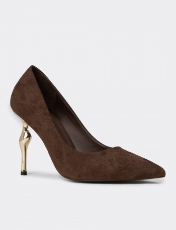 Women's Brown Suede Stiletto